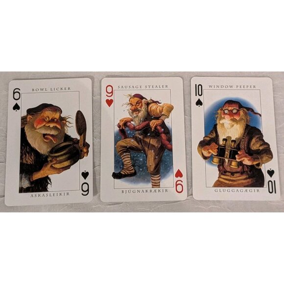 The Icelandic Yule Lads Playing Cards Deck Christmas Trolls Brian Pilkington Odd - Picture 9 of 16